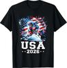 Patriotic American Flag Ice Hockey Gift Hockey Player Fan T-Shirt