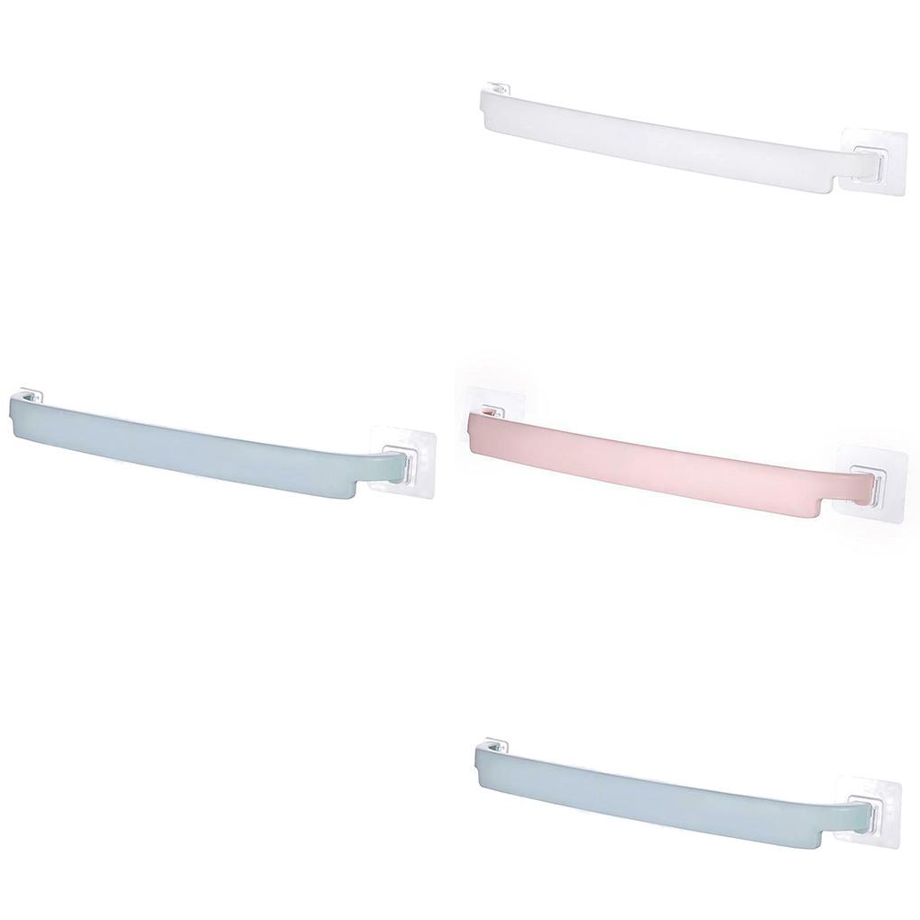 Self-adhesive Bathroom Single Towel Bar NO Drilling On Walls Plastic Kitchen Towel Hanging Rack Holder