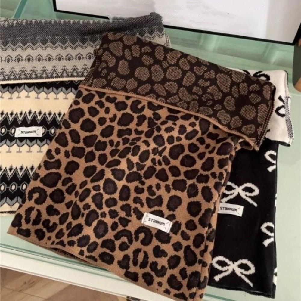 Leopard Print Winter Cycling Thermal Mask Flower Pullover Cap Windproof Earhook Neck Warmer  Male