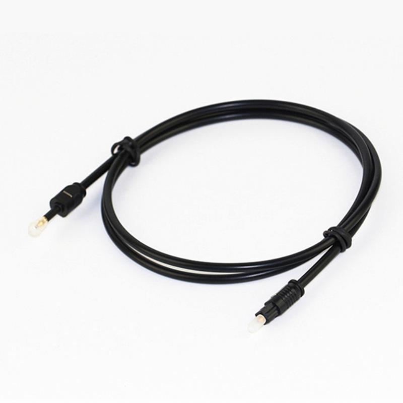 Toslink Optisches Audiokabel, Quadratischer zu Rundem Stecker, 3,5 mm, 1,5 m