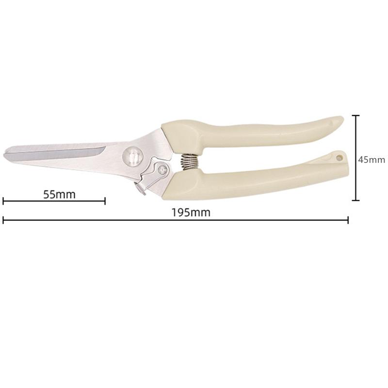 1Pair Pruning Shears Stainless Steel Garden Shears Sharp Handhled Gardening Scissors Garden Clippers for Plants Flowers Bonsai