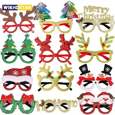 Weihnachtsbrillen Plastik Dekorative Brillen Kind Xmax Party Kostümzubehör Foto Requisiten Weihnachtsdekoration