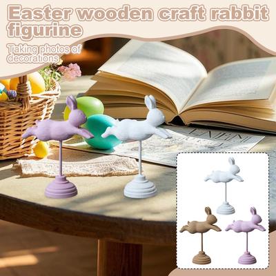 Easter Wooden Figurine, Home Decor, Children's Room, Creative Desktop, Window Display, Photography Decoration.