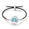 Women's Adjustable Braided Leather Aroma Diffuser Tree of Life Bracelet
