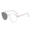 0~ +4.0 Polygon Irregular  Reading Glasses Eyeglass Frame Anti Blue Light Intelligent Color Changing Sensitive Gray Glasses