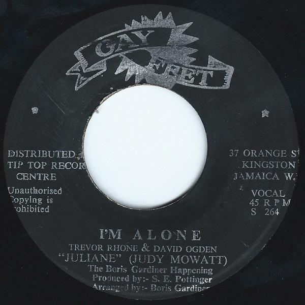 

7inch Record JULIE ANNE / THE GAYTONES - I m Alone / Together S265 Gay Feet 1973 Jamaica Reggae, Ska & Dub Used