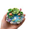 3D Lotus Pond Frog Resin Fridge Magnet Creative Waterproof Refrigerator Sticker Unique Souvenir Gift for Friends Colleagues