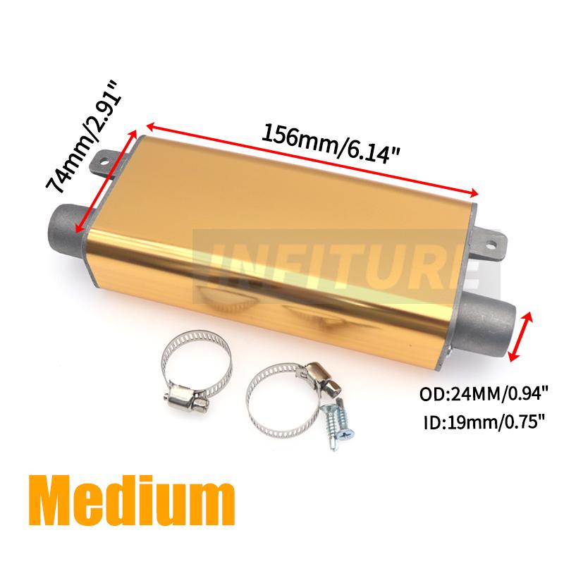 24mm Muffler Air  Parking Heater Exhaust Pipe Aluminum Alloy Small Medium Large For Car Truck Camper VAN Medium Yellow