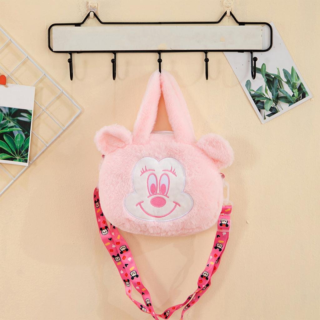 Cartoon-Muster Kurzes Plüschtasche Einzelne Umhängetasche, Crossbody-Tasche Aufbewahrung Hüfttasche