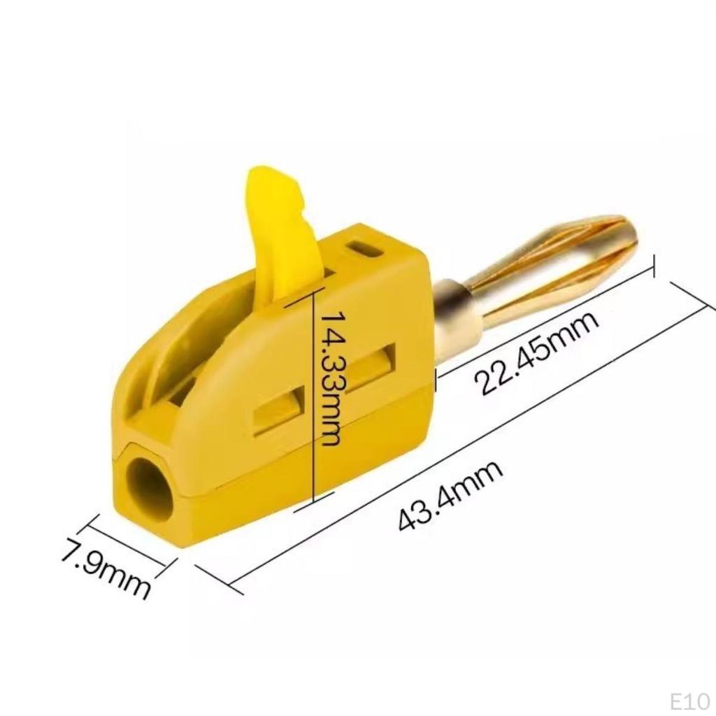 4 Mm Banana Plug, 250 V/32 A, High Strength, Stable Conductivity, Practical Stackable Mini