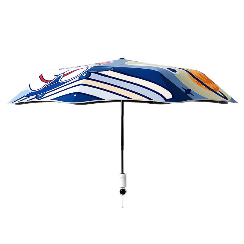 Sicherheit, abgerundete Ecken, Kinderschirme, speziell für Kinder und Schüler, Wetter- und Regenschirm, doppelt verwendbar, faltbar, automatisch