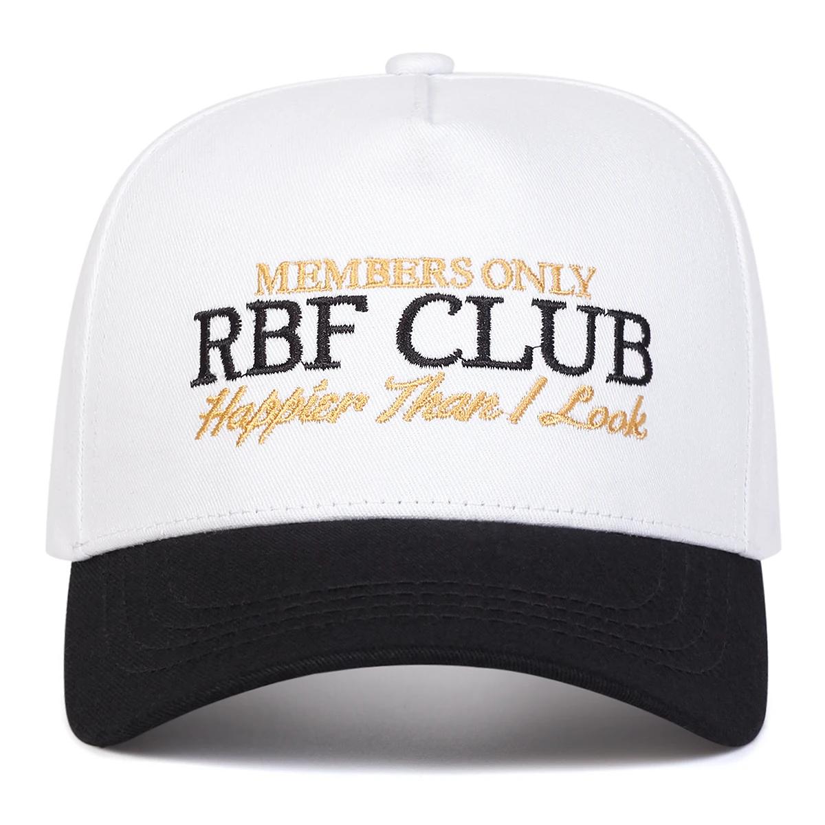 

Unisex Rbf Club Letter Embroidery Baseball Caps Spring Autumn Outdoor Sunscreen Hat Adjustable Casual Trucker Hats