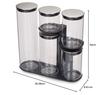 Joseph Joseph Podium 100 Glass Storage Containers (5-Piece Set) with Dishwasher-Safe Silicone Seals for a Secure Airtight Container Item #95035