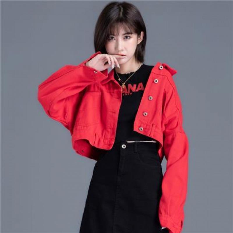Lake Blue Women's High-Waist Petite Denim Jacket - Colorful Spring/Autumn 2025 Collection - Ultra Short Length