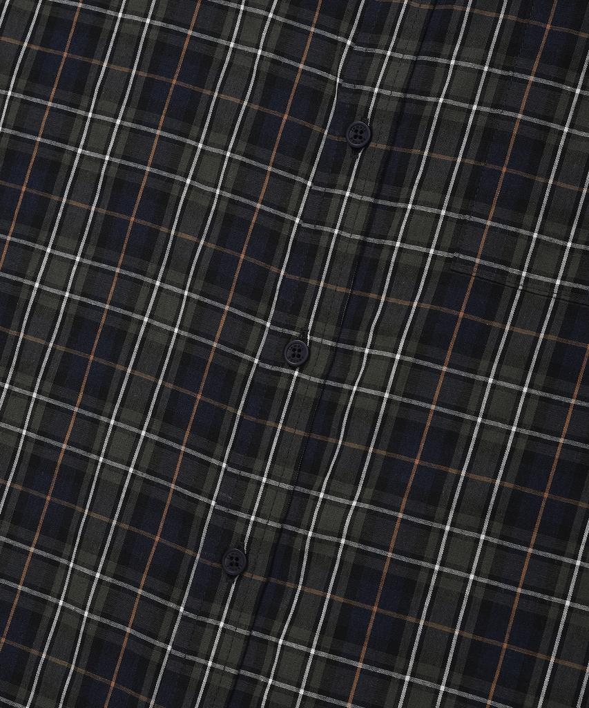 LEMAIN SECOND Retro Oversized Cotton Flannel Pocket Check Shirt [Green]