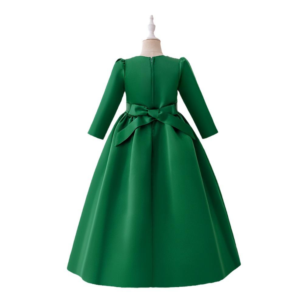 Dubai Muslim Brocade Embroidered Mid-Length Sleeve Evening Abaya Dress