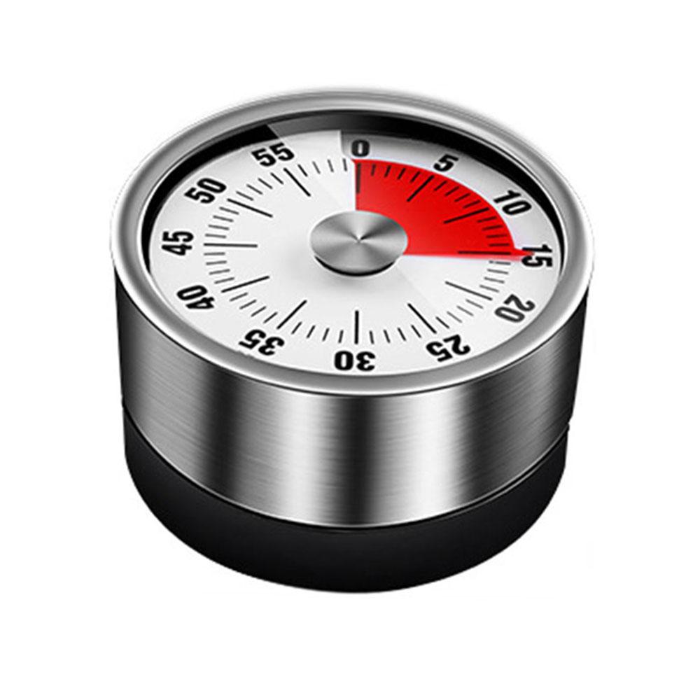 

Stainless Steel Kitchen Timer Mechanical Countdown Clock for Baking/Student Time Management/Reminder B
