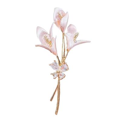 Nuove spille a forma di fiore in smalto per donne eleganti spille per banchetti nuziali