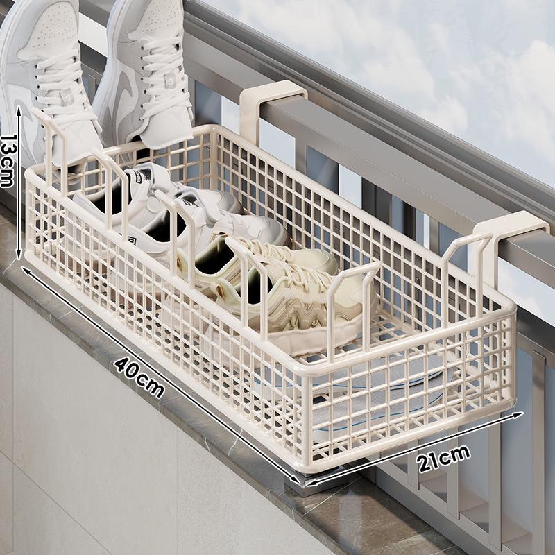 Outdoor Shoe and Clothes Drying Rack with Anti-Theft Window Hook