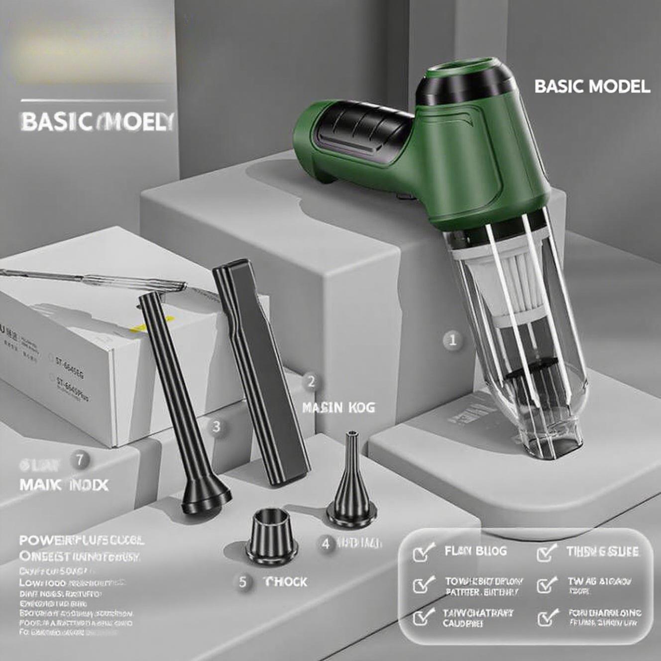 

Автомобильный пылесос беспроводной многофункциональный бесщеточный двухцелевой встроенный бытовой надувной мини высокомощный автомобильный воздуходув для пыли