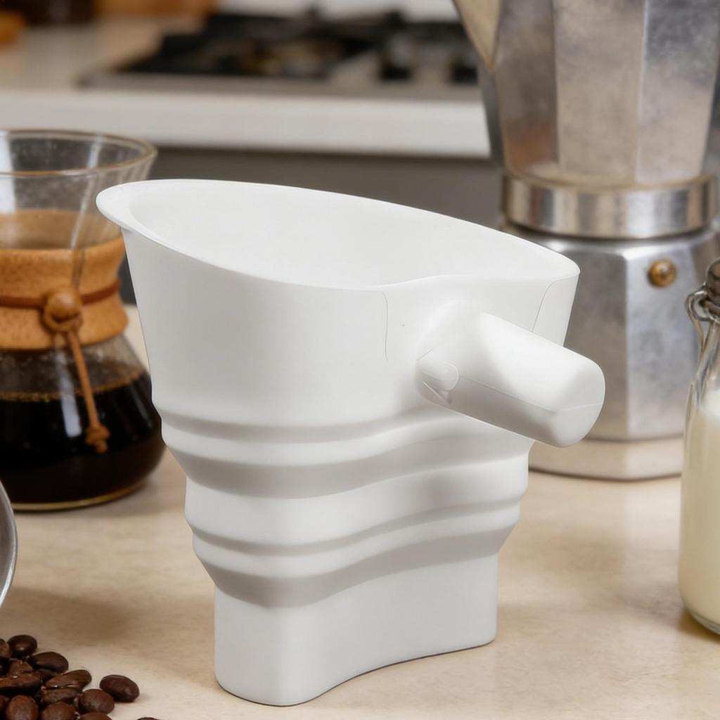 Flour Funnel for Stand Mixer food-grade silicone Foldable Baking funnel 30 Degree Angled Dry Ingredient Transfer Funnels