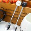 1PC Cat Ceramic Spoons Stainless Steel Cartoon Ice Cream Sugar Tea Dessert Spoon