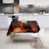 Halloween polyester tablecloth - Square roaring gourou pattern, suitable for kitchen and dining roomzyc