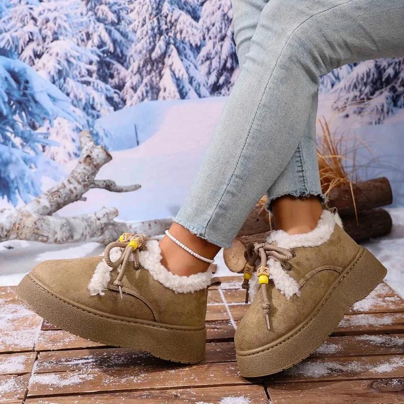 Winter Boots for Women Thicke Plush Warm Ankle Boot Outdoor Non Slip Snow Boots for Women Winter Casual Cotton Shoes Botas Mujer