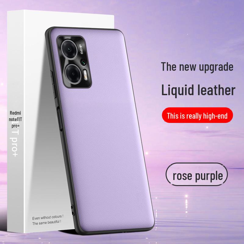 Redmi Note 11T Pro Liquid Leather Shell Protective Case - Anti-Fall, One-Piece Design, Fits Perfectly.