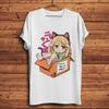 Kawaii Abandoned Neko Cat Girl Funny Anime Tshirt UnisexNew White Casual Short Sleeve T ShirtUnisex OTAKU Unisexga Teebreathable