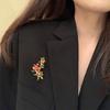 SKEDS Creative Classic Enamel Berry Persimmon Badges Pins For Women Lady Elegant Vintage Drip Oil Brooches Coat Suit Buckle Pin