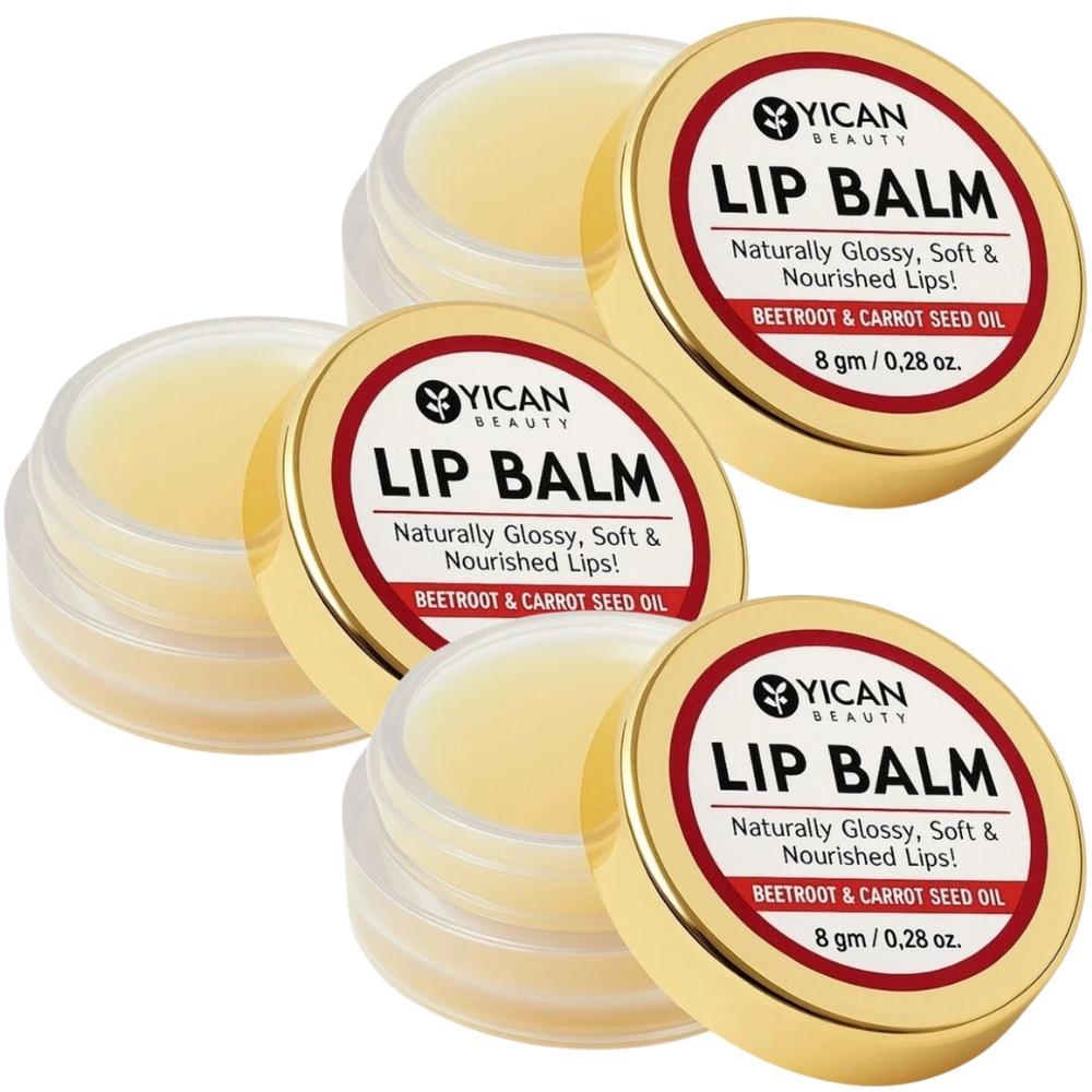 Natural Lip Care Balm Pack of 3 | Soft Lips Moisturizing Balm | Daily Nourishing Lip Care 8g 8g X 3 розовый