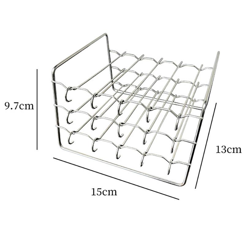 Air Fryer Skewer Stand Vertical Multi-Pin Stainless Steel Bbq Holder Air Fryer Accessories Skewers For Grilling Kitchen Tools