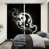 2pcs Dragon Yin Yang Printed Curtains   Blackout Rod Pocket Window Drapes   Home Decor   Living Room Bedroom Decor