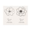 Irregular Flower Rectangular Stickers 50Pcs Removable Self-Adhesive Decals for Photo Album Decor Gift Box Sealing