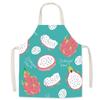 Children's and Adult Strawberry Print Waist Apron - Parent-Child Match, Sleeveless Coverall