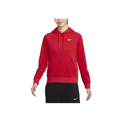 Sudadera con capucha y logo de equipo de club, cómoda, de manga larga, para mujer, rojo universitario IB8897-657