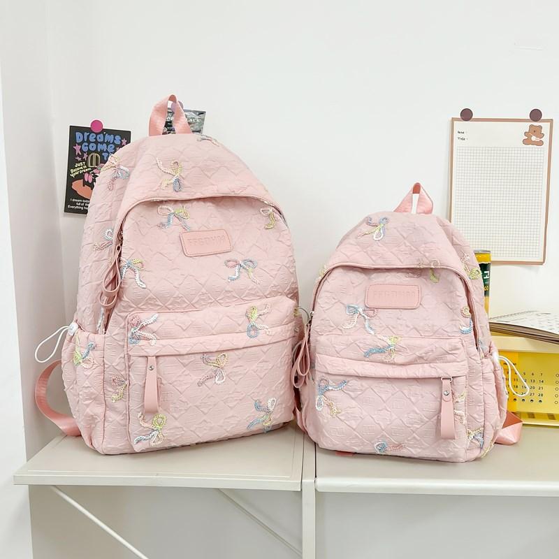 Women's Large Capacity Backpack Bow Commuter Student Schoolbag