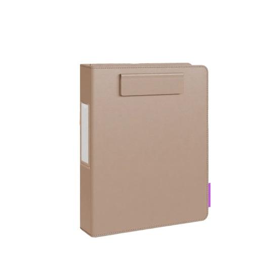 3 Ring Clipboard with Storage, Magnetic Clip Board Folder with 5 Expandable File Folders, Refillable Lined Notepad for Office School Supplies хаки