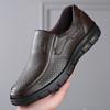 Fashion 2024 Men's Genuine Leather Shoes 38-46 Head Leather Soft Anti-slip Rubber Loafers Shoes Man Casual Real Leather Shoes