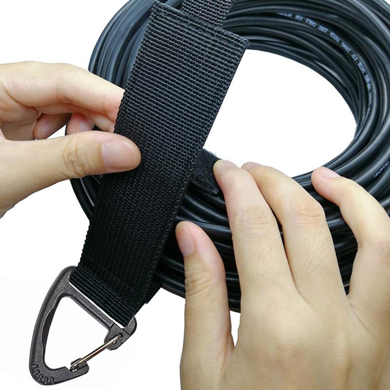 2Pcs Cord Organizer Holder With Triangle Buckle Wire Manager Power Cord Management Nylon Heavy Cord Storage Straps Cables Hoses