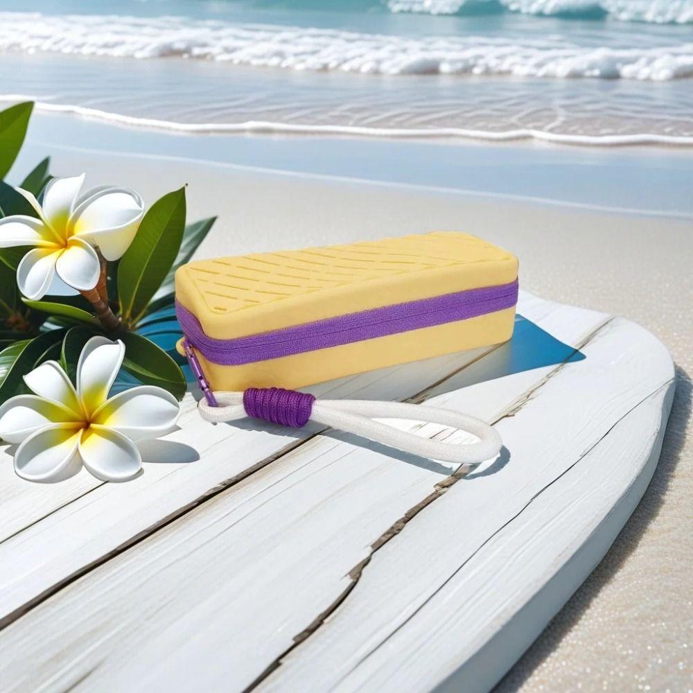 Breathable Silicone Swim Goggle Case Large Capacity Swimming Goggle Protective Pouch  For Backpack