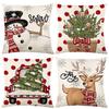 Popular Christmas Pillowcases for Holidays Santa Claus Linen Home Decoration Pillowcases