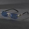 New Frameless Fashion Sunglasses Trend Rimless Cut Edge Shades Versatile Sun Glasses For Men Women