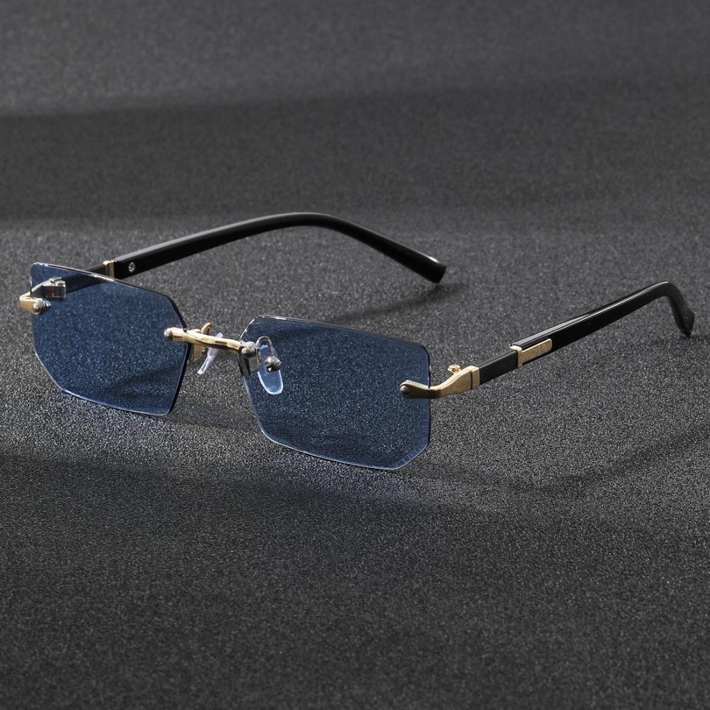 New Frameless Fashion Sunglasses Trend Rimless Cut Edge Shades Versatile Sun Glasses For Men Women