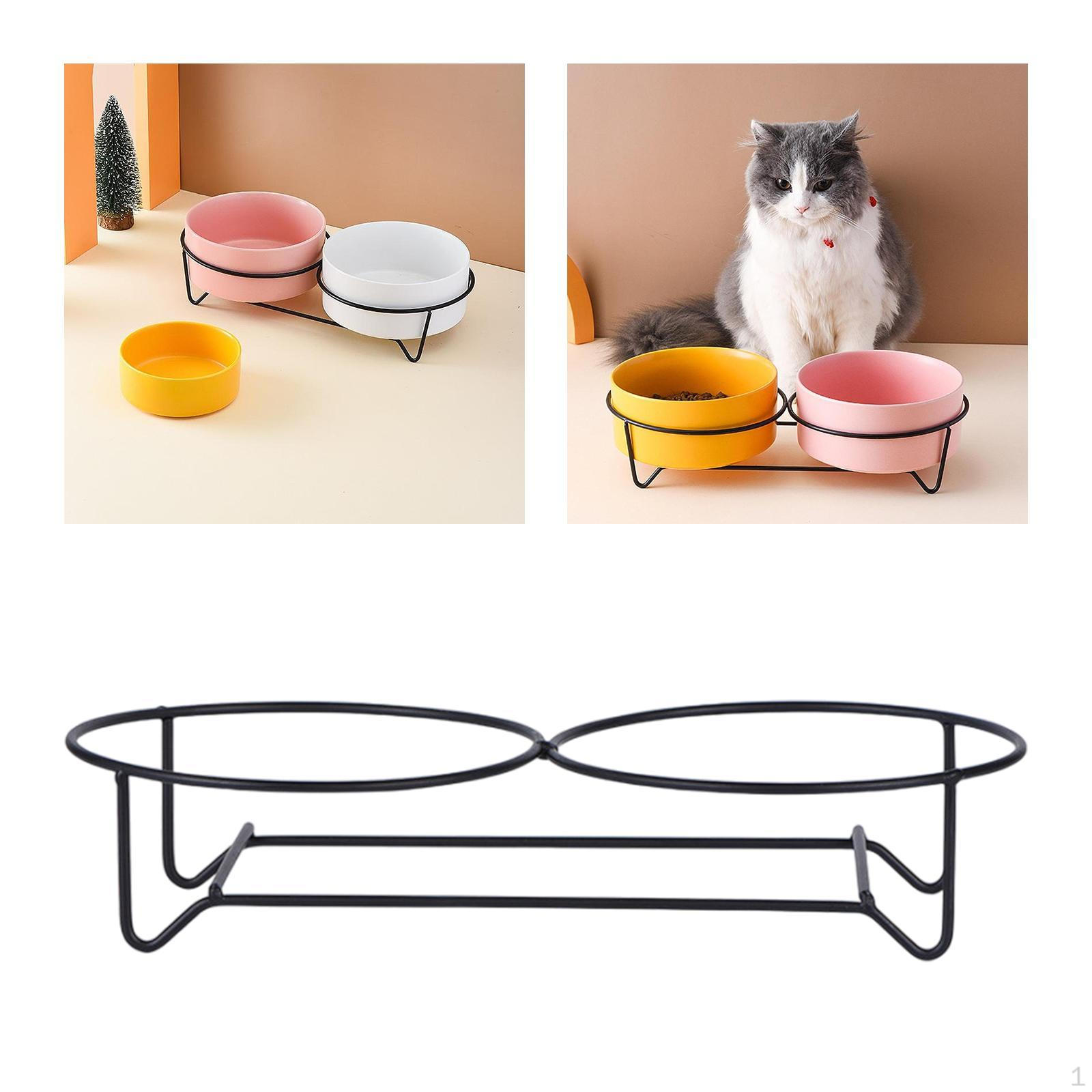 

Elevated Bowl Stand Carrier Solid Metal Lightweight Accessories Iron Frame Feeding Station for Dogs XS