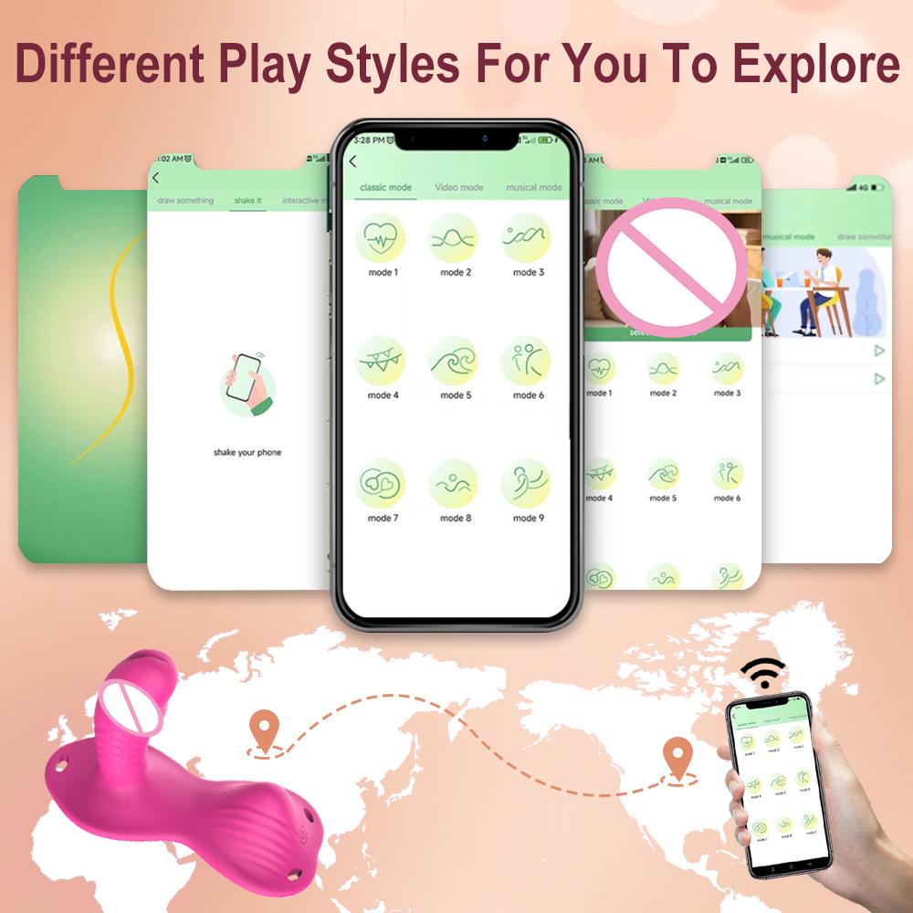 Sitz- und Fahrvibrator APP-Steuerung G-Punkt-Massagegerät Klitorisstimulator Dildo Analplug Vaginaler Orgasmus Masturbation Erwachsene Wasserdicht Sexspielzeug Paare