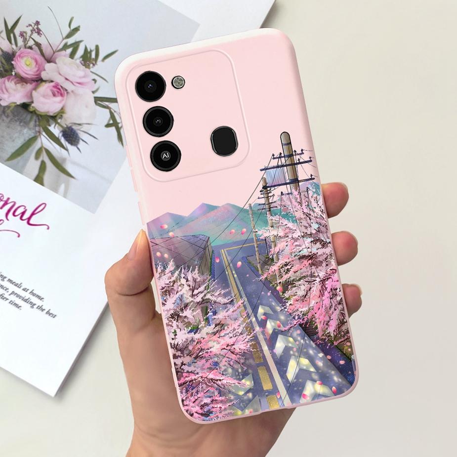 For Tecno Spark 8C Case KG5k KG5j KG5n Stylish Candy Painted Cover Soft Silicone Phone Case For Tecno Spark Go 2022 Spark8C Bags
