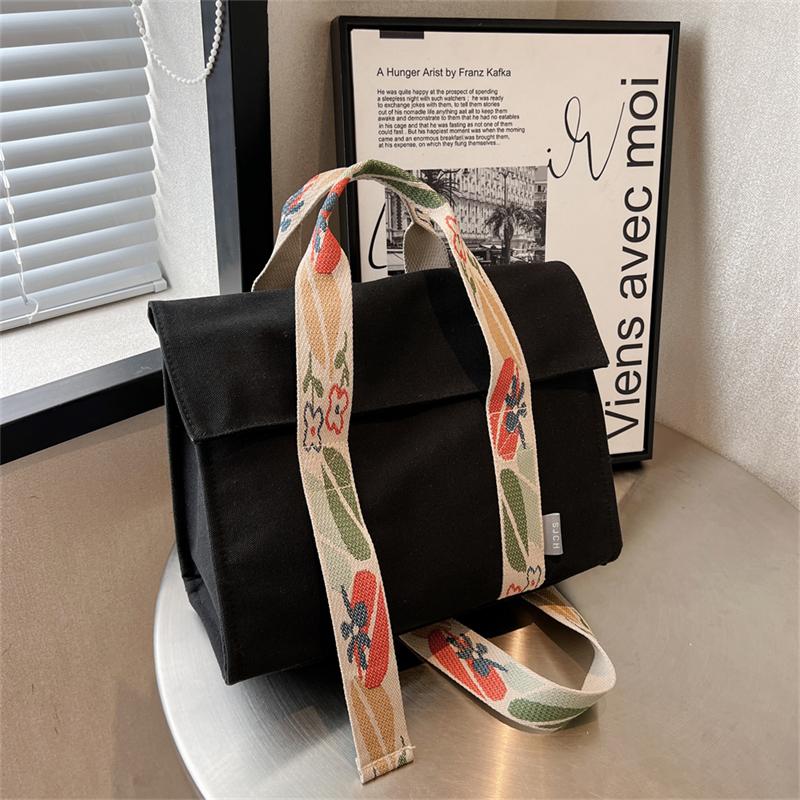 Canvas Boston Bags For Women  Luxury Designer Handbags Large Capacity Shoulder Shopper Totes Quality School Book Bag