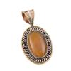 Natural Botswana Agate 925 Solid Sterling Silver Gift TwoTone Pendant 1.50" N5D26